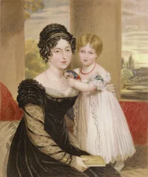 The Duchess of Kent and the Princess Victoria at the age of two